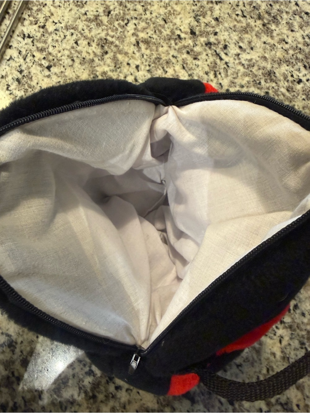 Plush Ladybug Kids Crossbody Purse - Red and Black - Picture 4 of 4